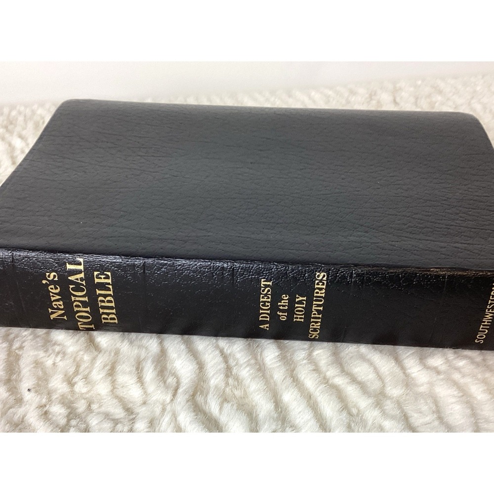 Naves Topical Bible 1962 Southwestern Genuine Bound Leather Digest Holy Script